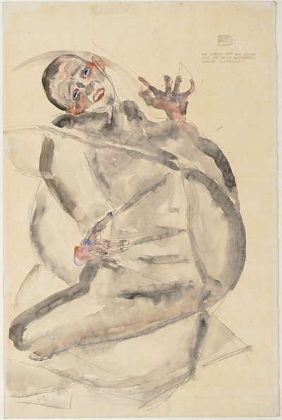 Ich werde für die Kunst und meine Geliebten gerne ausharren von Egon Schiele